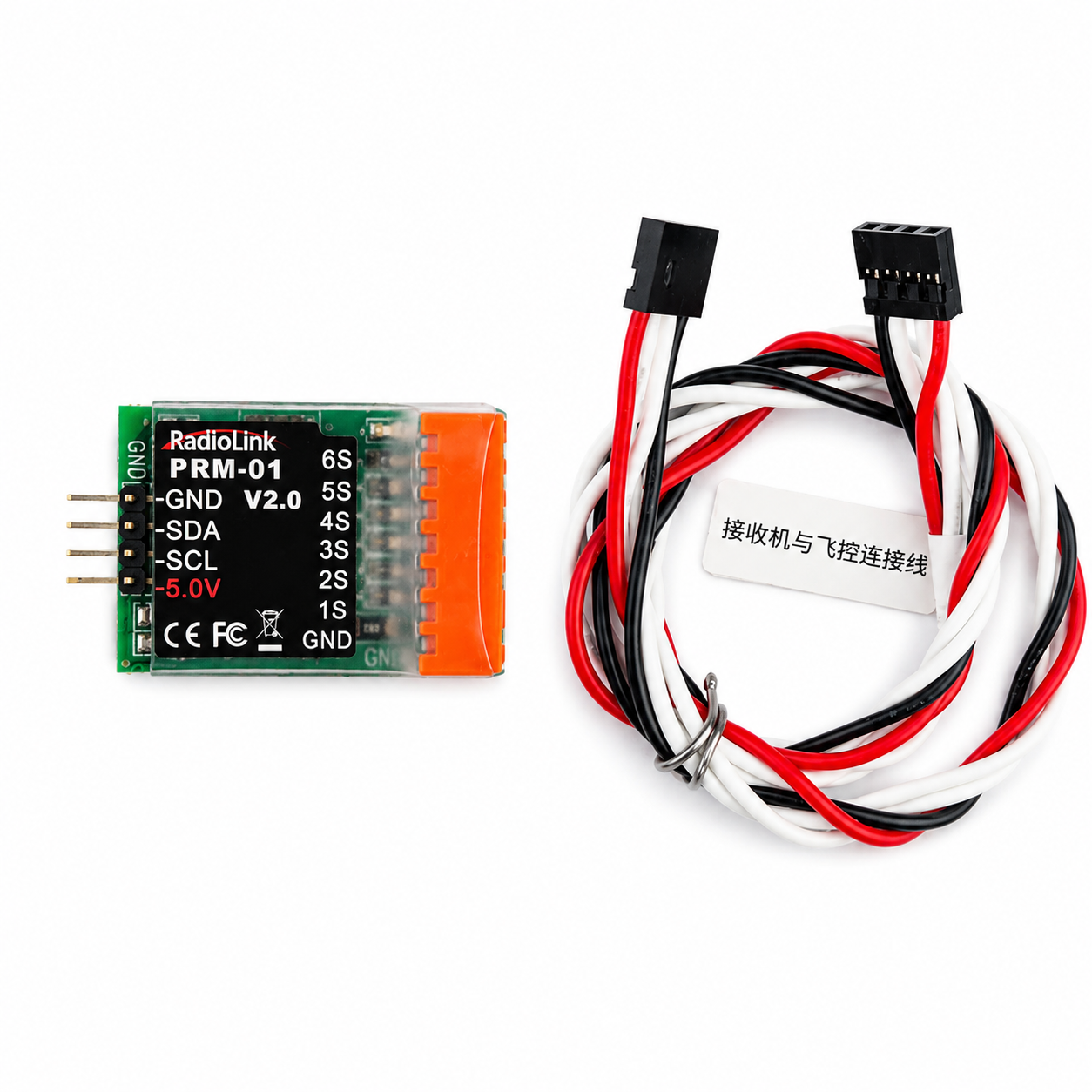 Radiolink PRM-01 telemetry module package contents and cables