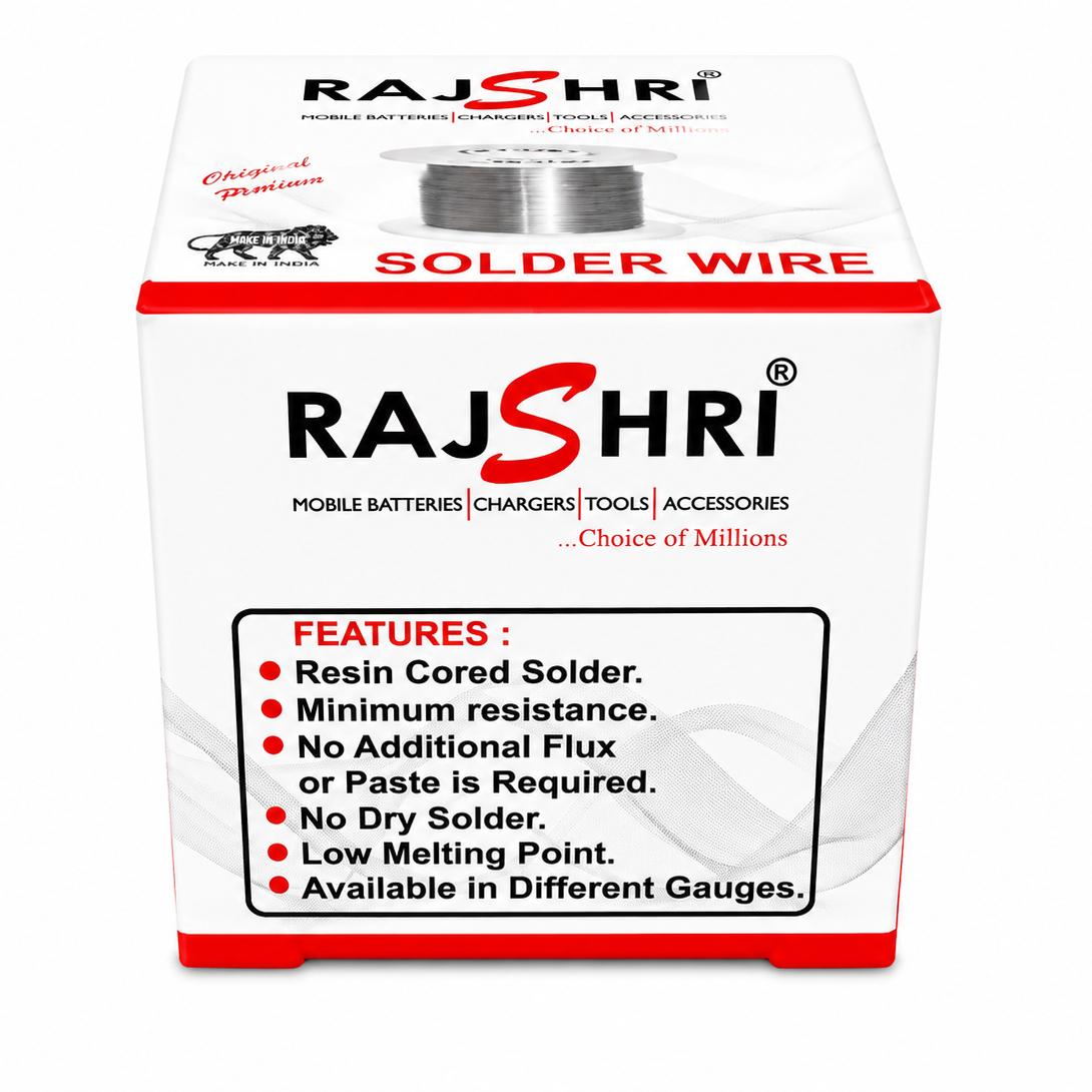 Rajshri 50gm Solder Wire Product Label