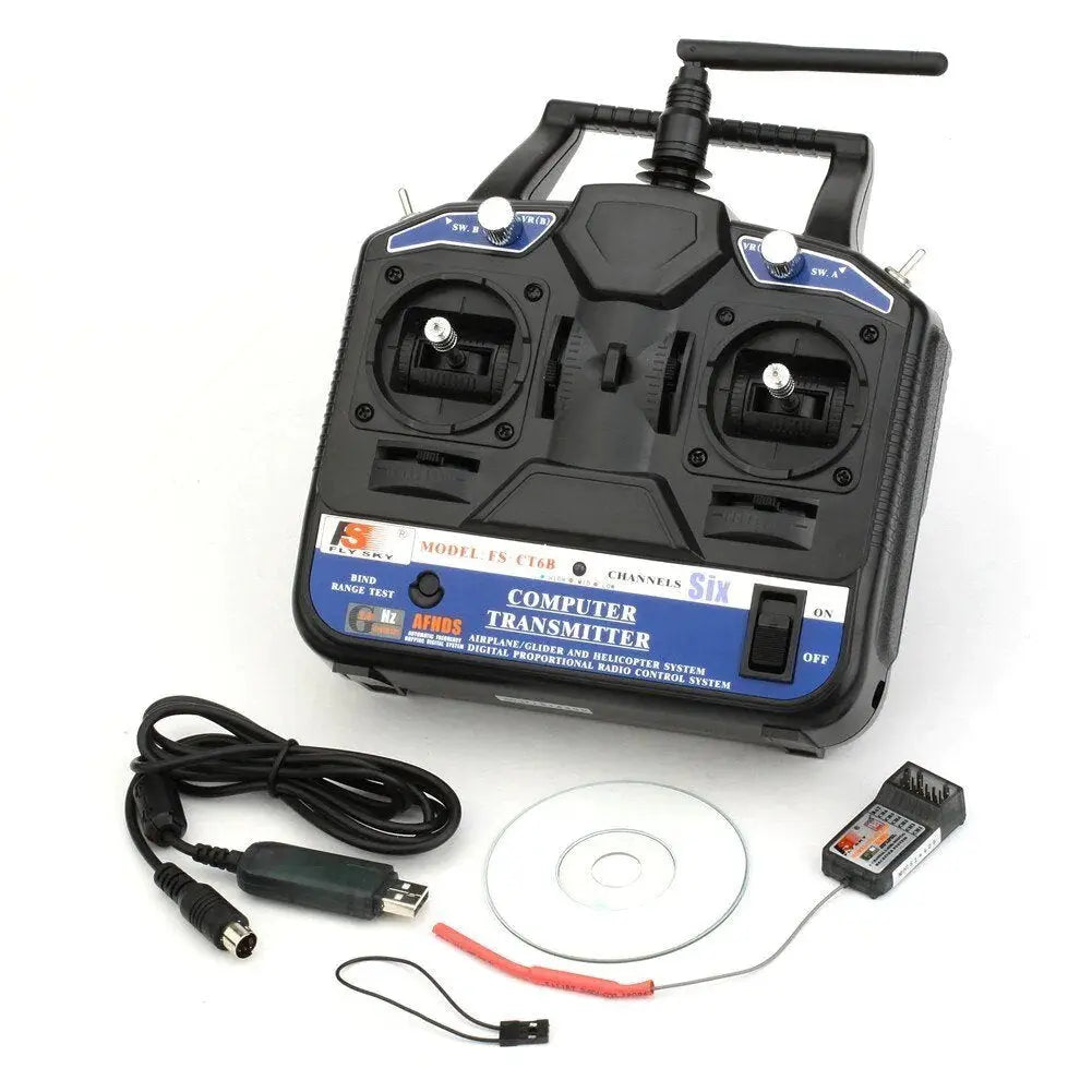 FlySky FS-CT6B 2.4G 6CH Radio Transmitter with FS-R6B 6CH Receiver