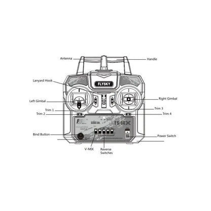 Flysky FS i4x 2.4GHz 4CH Transmitter With FSA6 Receiver. Hi Tech xyz