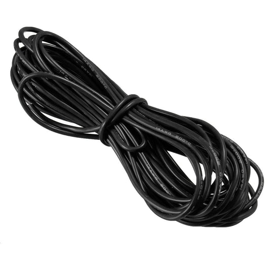 High Quality Ultra Flexible 14AWG Silicone Wire 10m (Black).