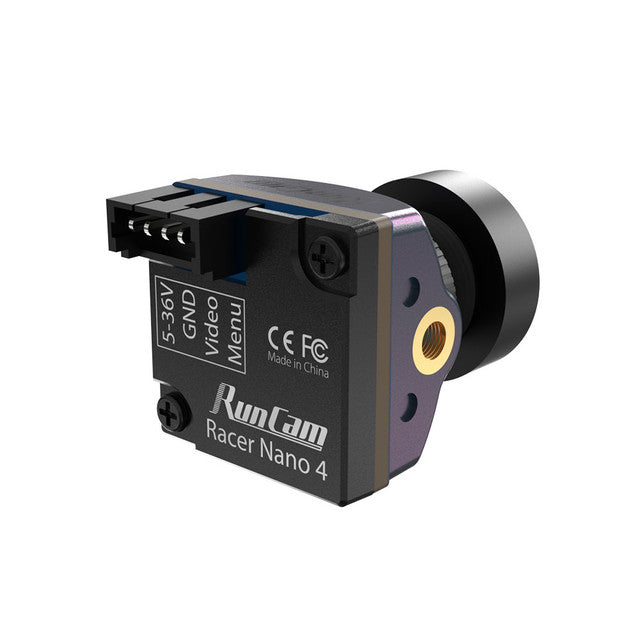 Rear view of RunCam Racer Nano 4 Super WDR camera