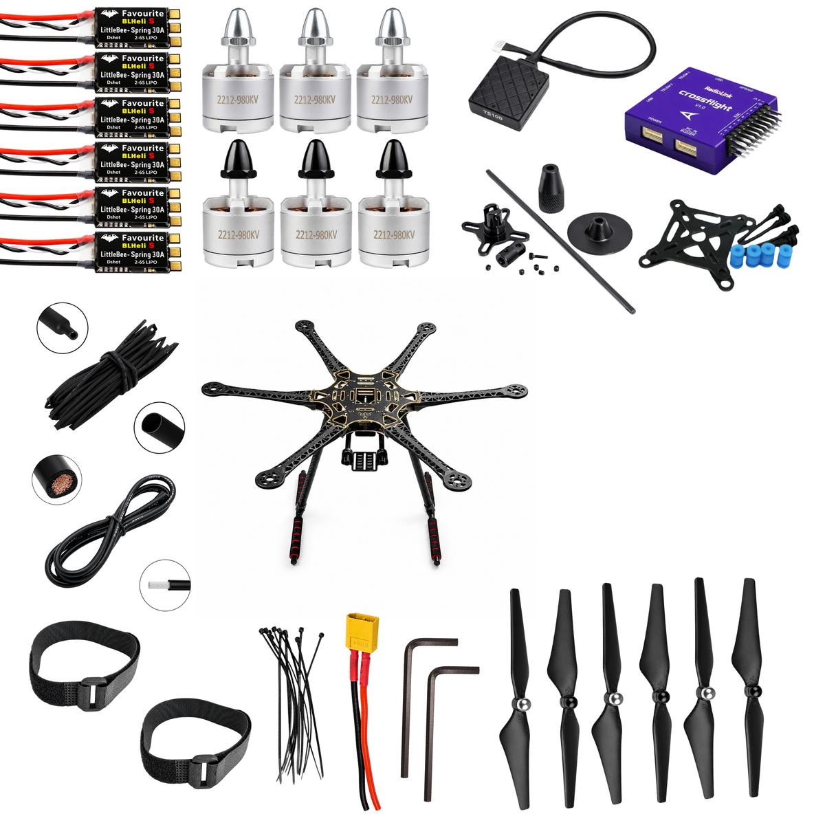 Radiolink Crossflight S550 Hexacopter Drone Kit with TS100 GPS