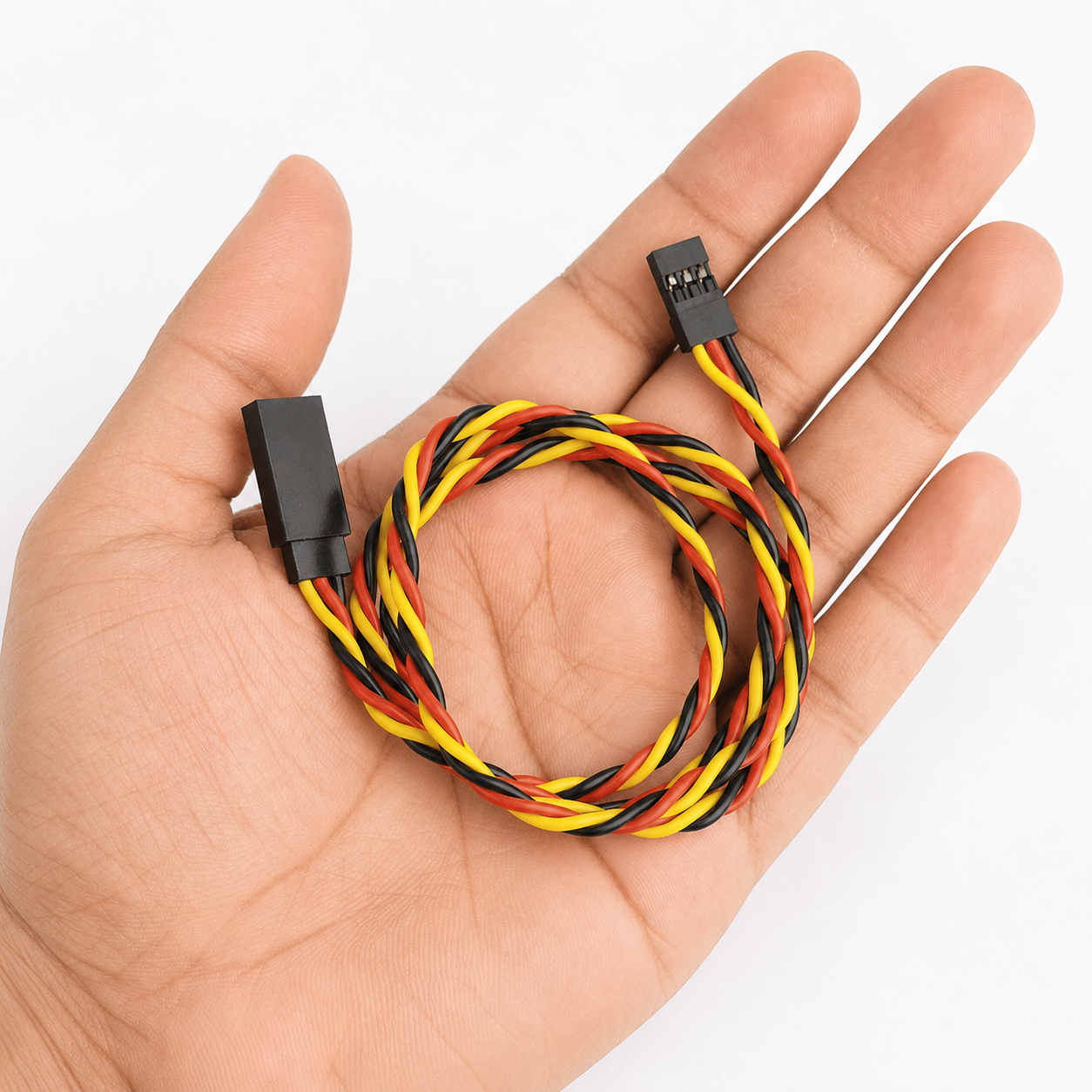 SafeConnect 60CM 22AWG Twisted JR Servo Lead Extension Cable in Hand