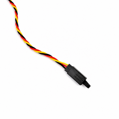 Close-up of SafeConnect 22AWG JR servo cable connector