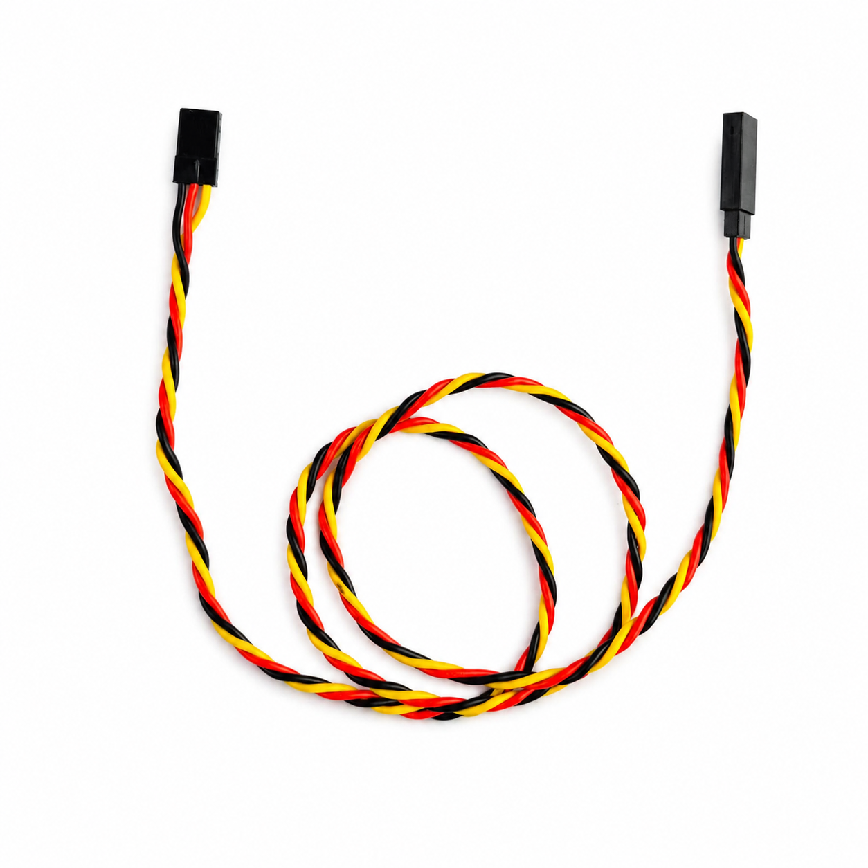 SafeConnect 60CM 22AWG servo extension cable held in hand