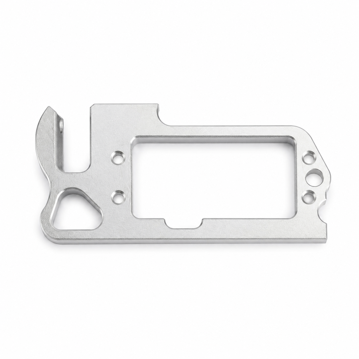 Aluminum servo parabolic bracket for drone payload release system