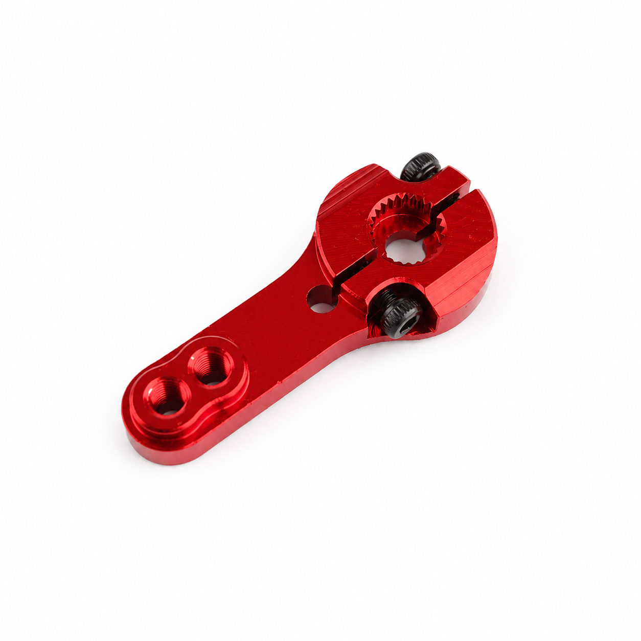  Hand holding MG946R aluminum servo horn for RC and drone applications