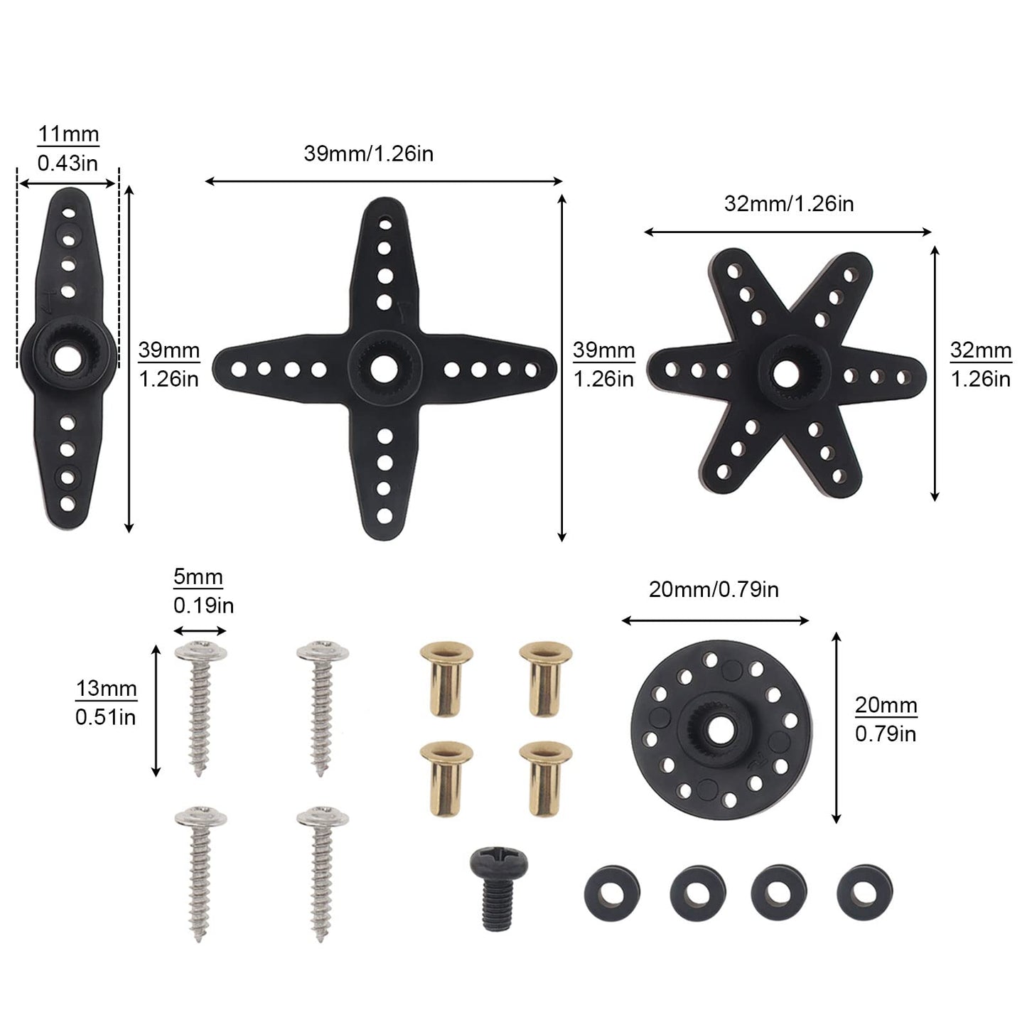 MG995 SERVO  HORN /  ACCESSORIES
