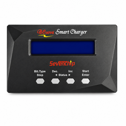 Front control panel and LCD display of Sevenchip B6 Nova smart battery charger