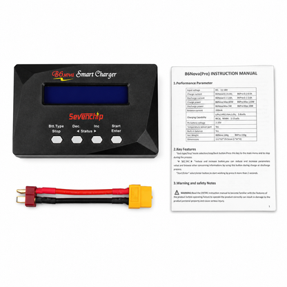 Sevenchip B6 Nova user manual and charging accessories
