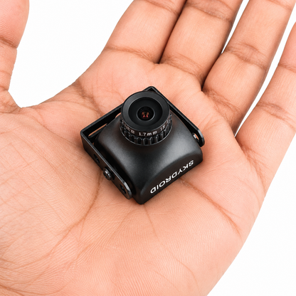 SKYDROID mini drone camera held in hand