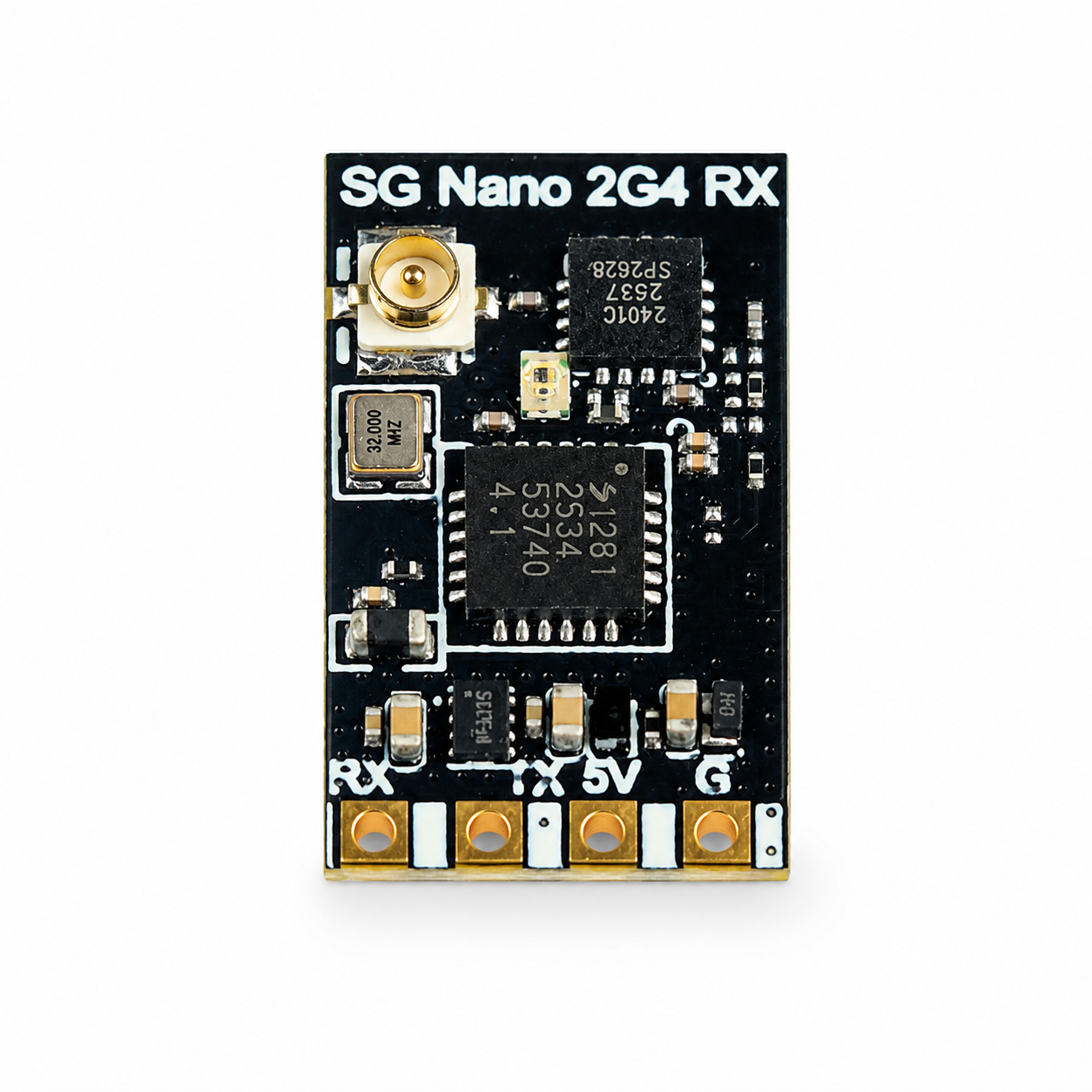 Rear circuit board details of Skyguy 2.4G ExpressLRS receiver