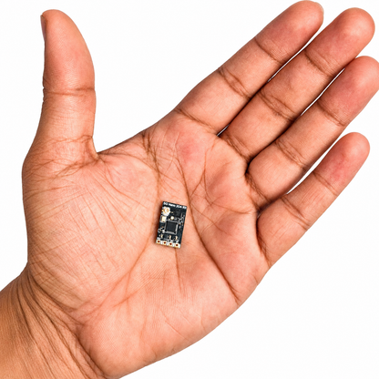 Skyguy 2.4G ELRS Nano receiver shown in hand