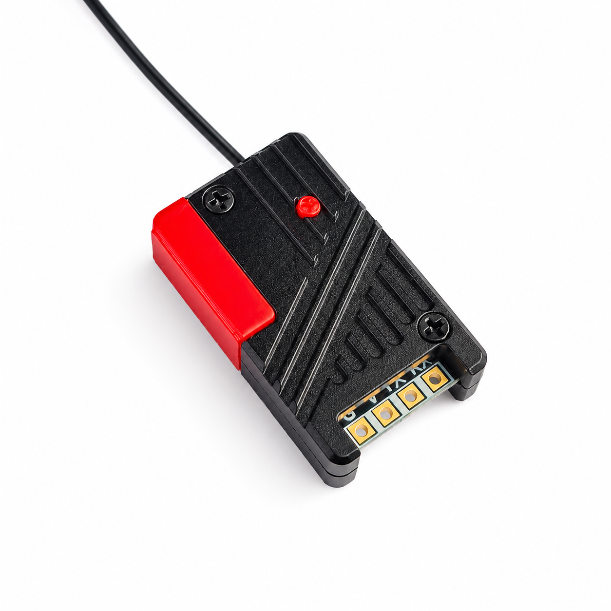 Angled view of SkyGuy Max ExpressLRS ELRS receiver