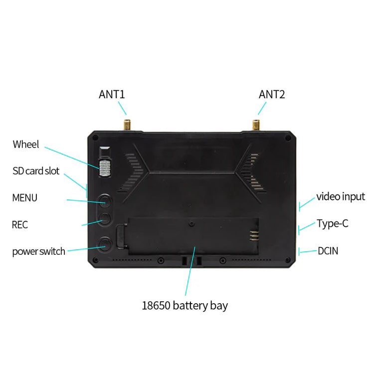 SKYZONE M5 FPV monitor DVR interface display