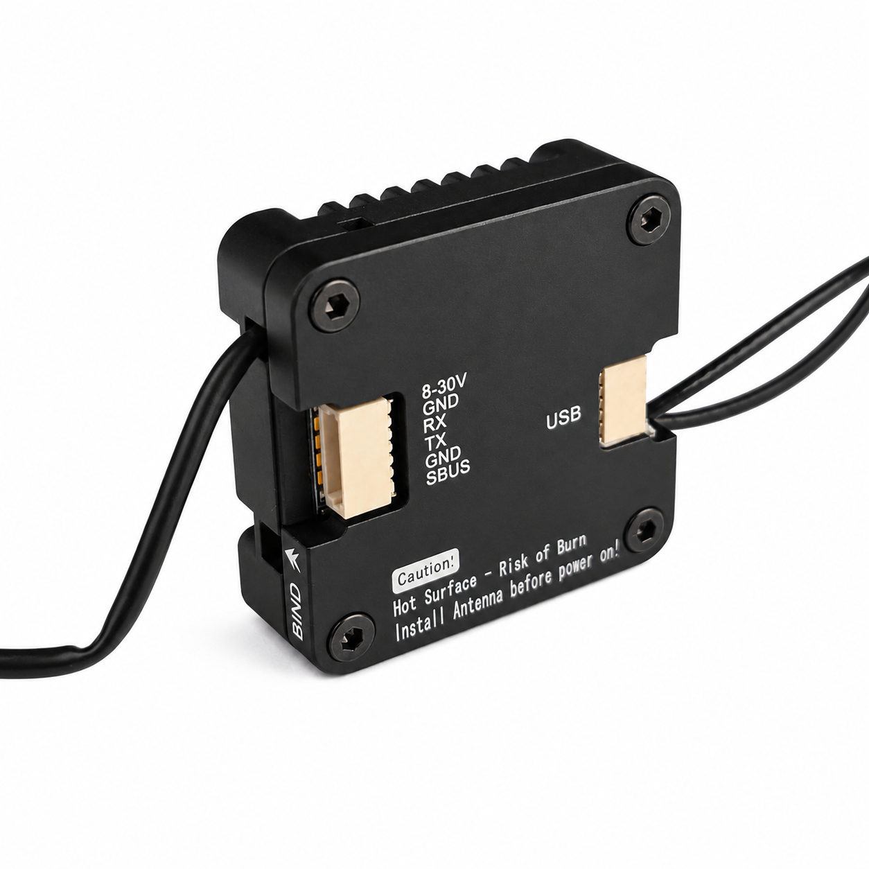 Rear view of SKYZONE S1 PRO Basalt FPV air unit