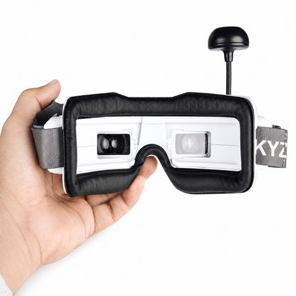 Skyzone SKY020 OLED FPV goggles shown in hand