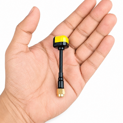 SpeedyBee 5.8GHz SMA Antenna V2 shown in hand for size reference