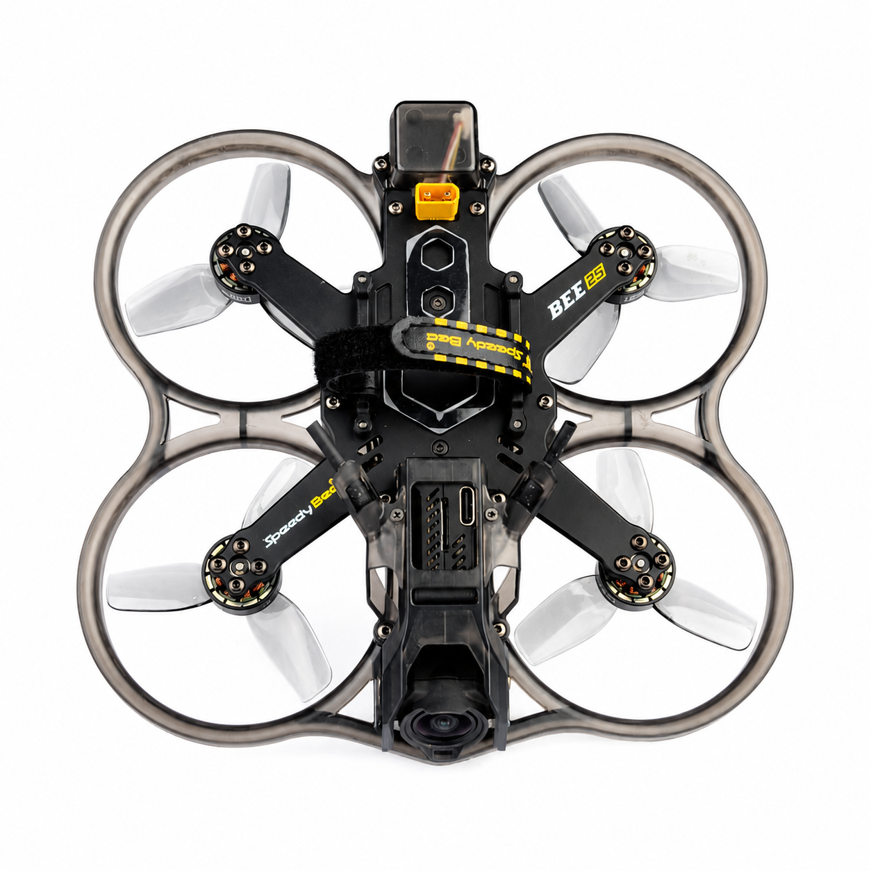 Top view of SpeedyBee Bee25 carbon fiber FPV drone
