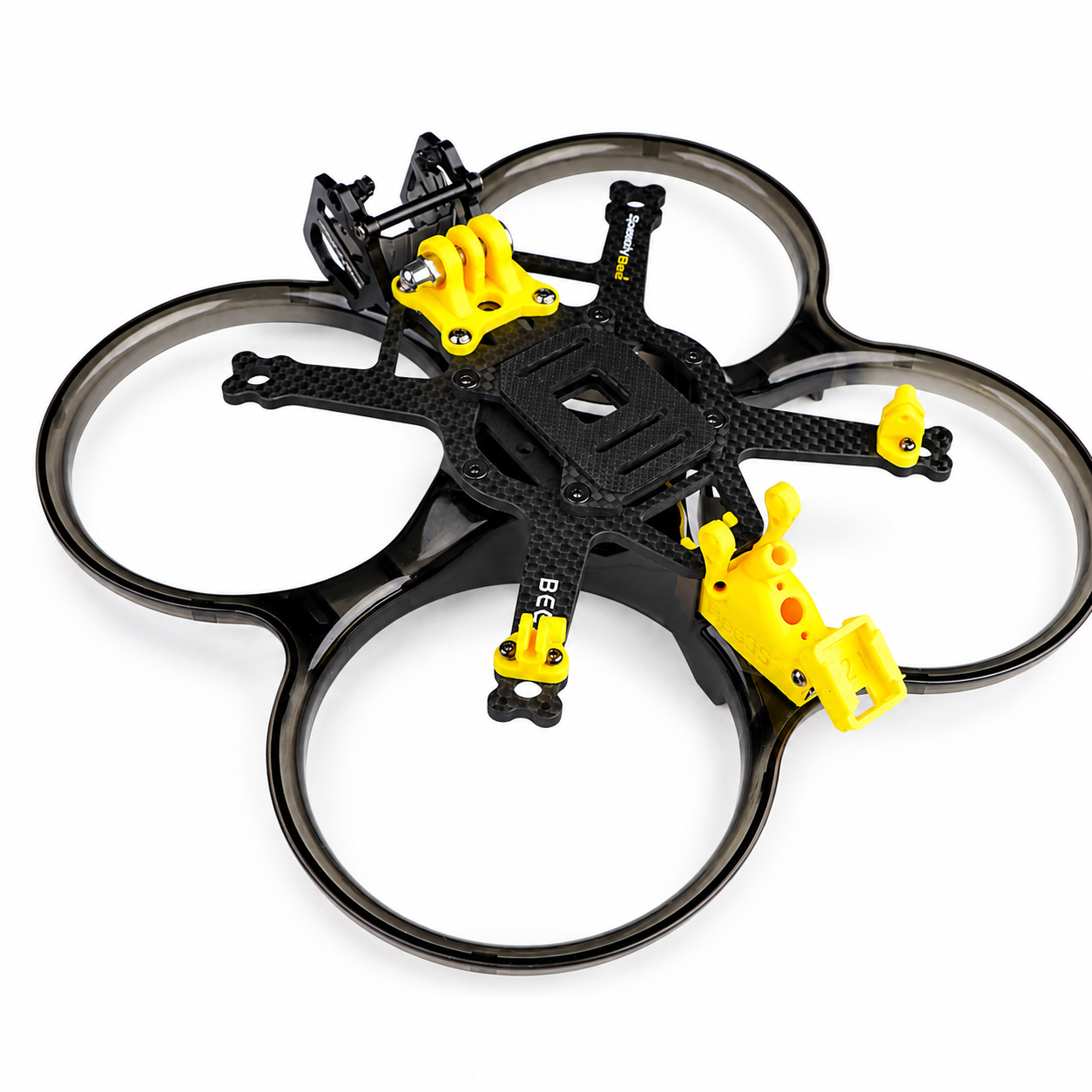 Side angle view of assembled Bee35 Pro frame