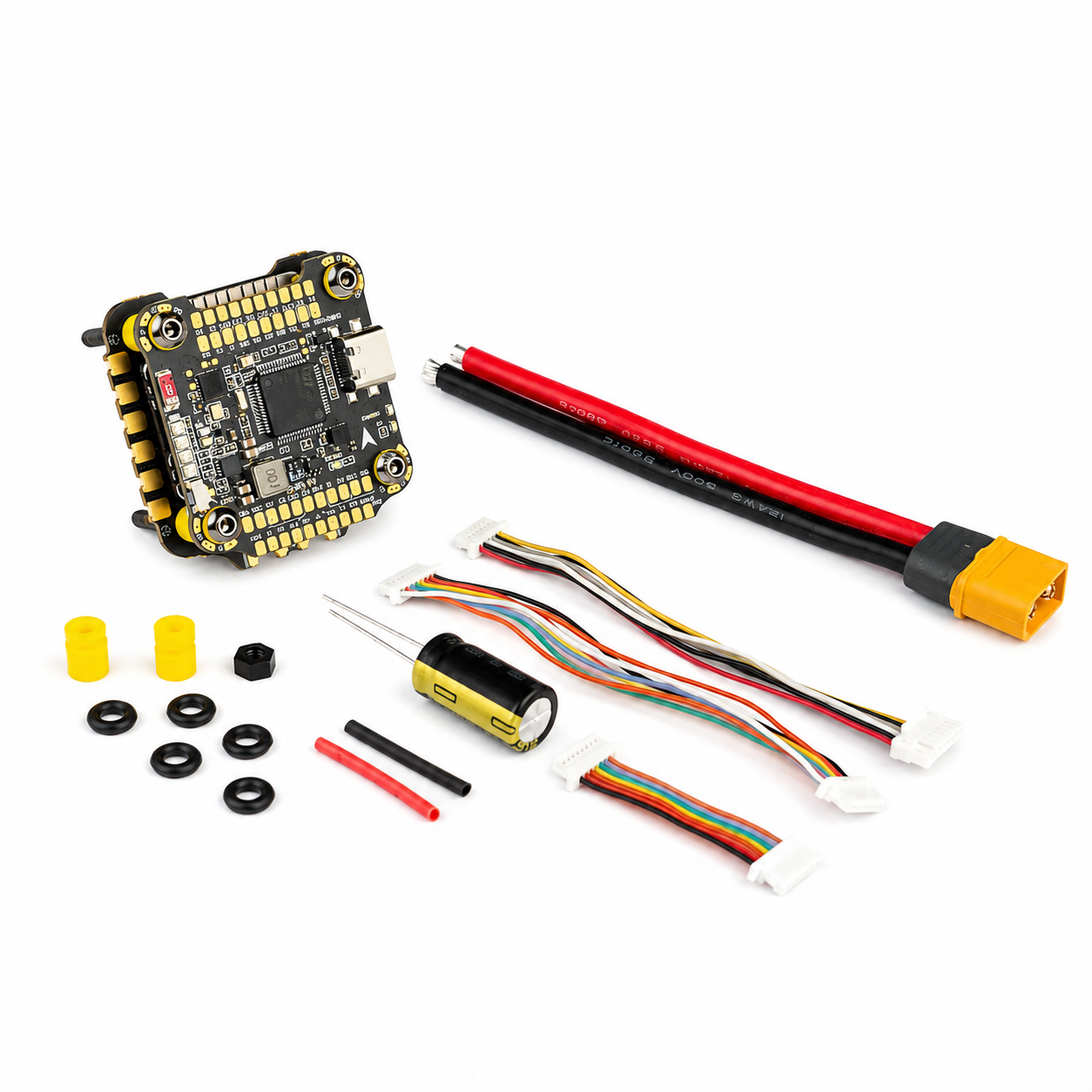 Speedybee F405 V4 BLS 60A FC ESC stack with cables and accessories