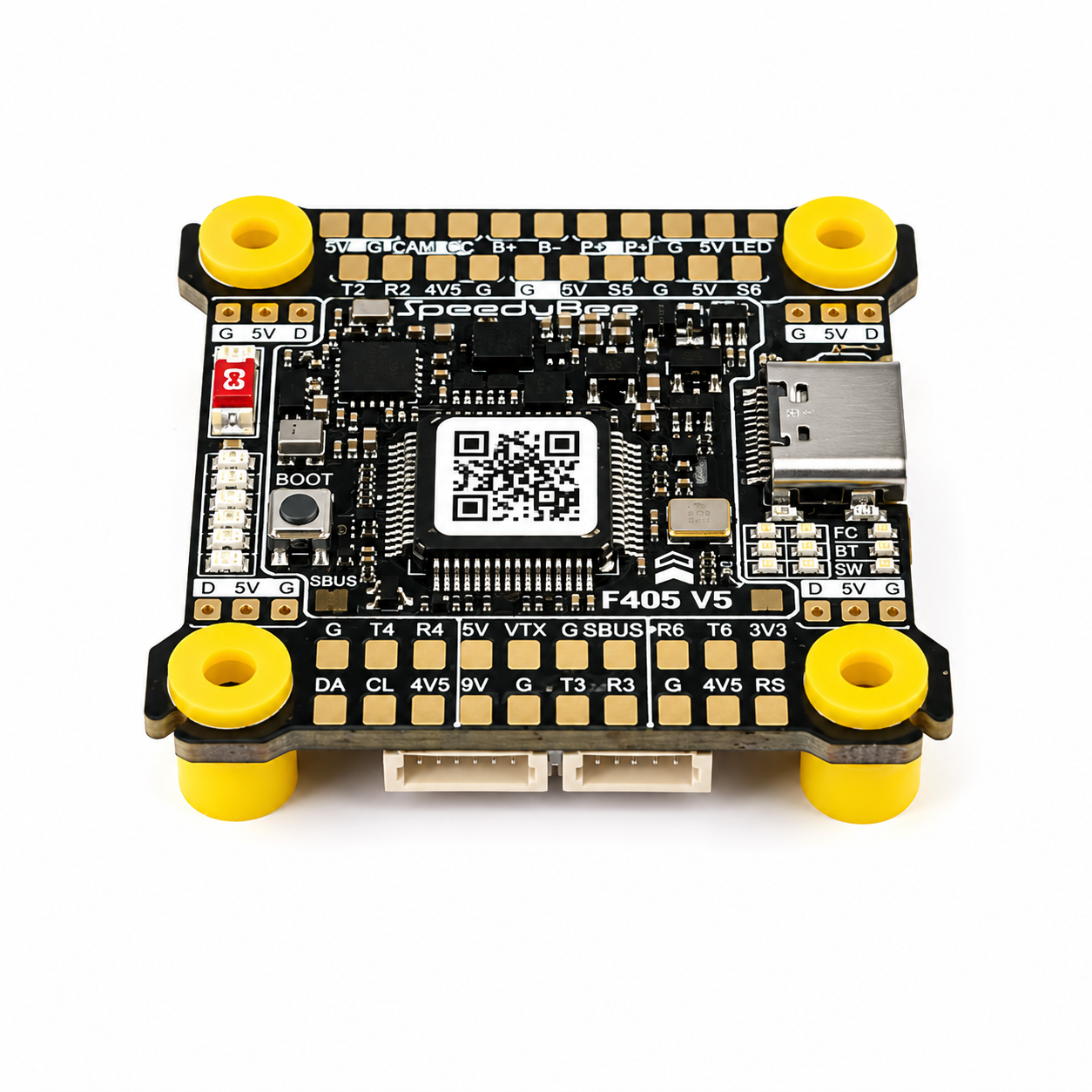 Top view of SpeedyBee F405 V5 Flight Controller with ICM42688P gyro