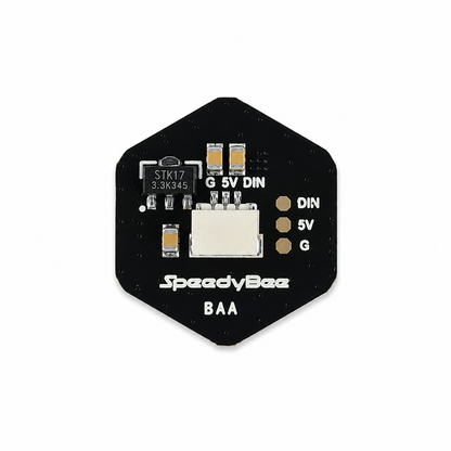 Connector side of SpeedyBee Master5 programmable RGB LED board