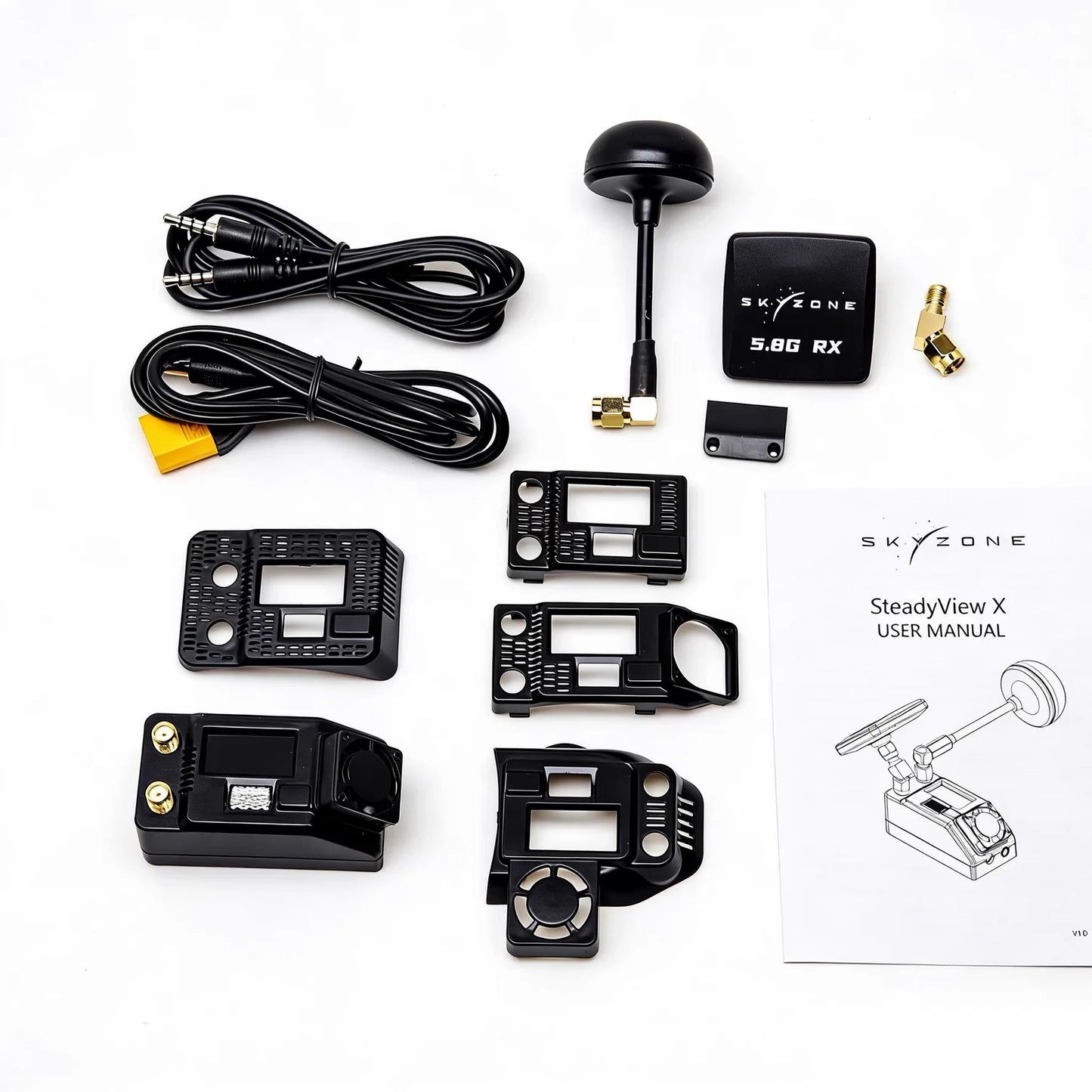 SKYZONE 5.8G Steadyview X IPS Screen Receiver Module with Antenna