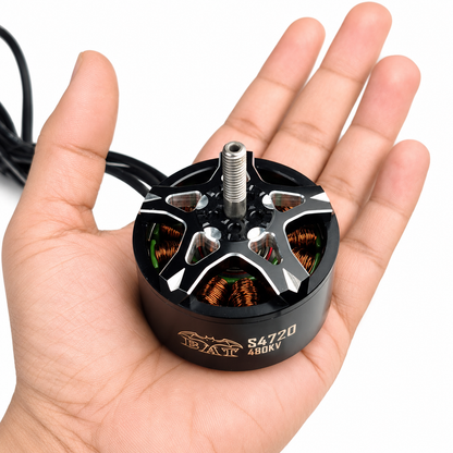 Compact SURPASS 4720 480KV Brushless Motor Held in Hand for Size Reference