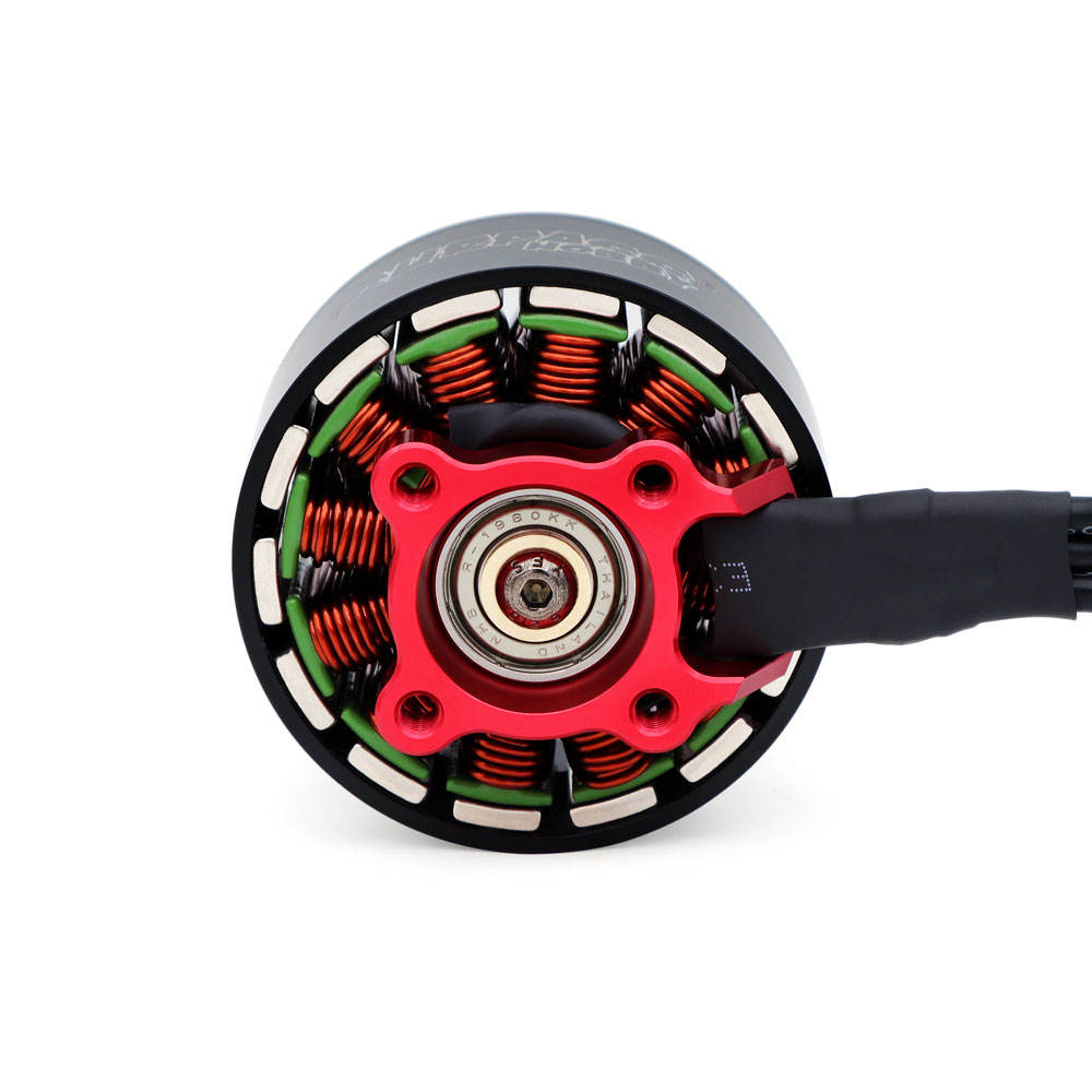 Bottom Mount View of SURPASS Hobby S Series S4720 480KV Brushless FPV Motor with CNC Red Aluminum Base