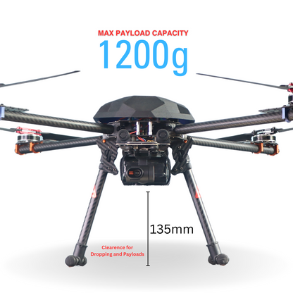 Hi Tech xyz ShadowEye 650 – Industrial Surveillance & Cargo Drone (65 Min Flight, 1.2kg Payload)