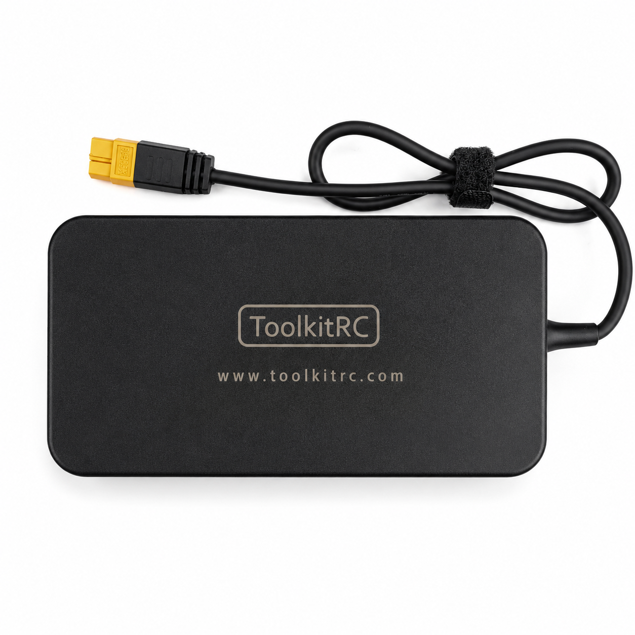 Top surface view of ToolkitRC ADP200 power adapter