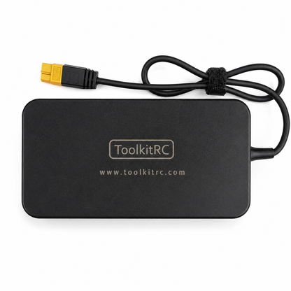 Top surface view of ToolkitRC ADP200 power adapter