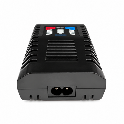 Front panel controls and LCD display of ToolkitRC C6 charger