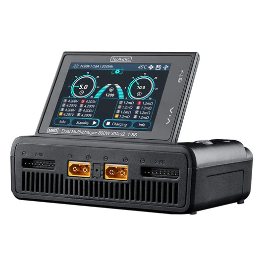 ToolkitRC M8D 800W 30A smart touch screen battery charger