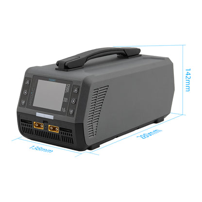 Rear angled view of ToolkitRC M8DAC smart charger