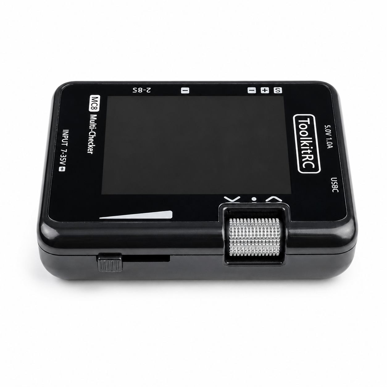 ToolkitRC MC8 color display and battery monitoring interface