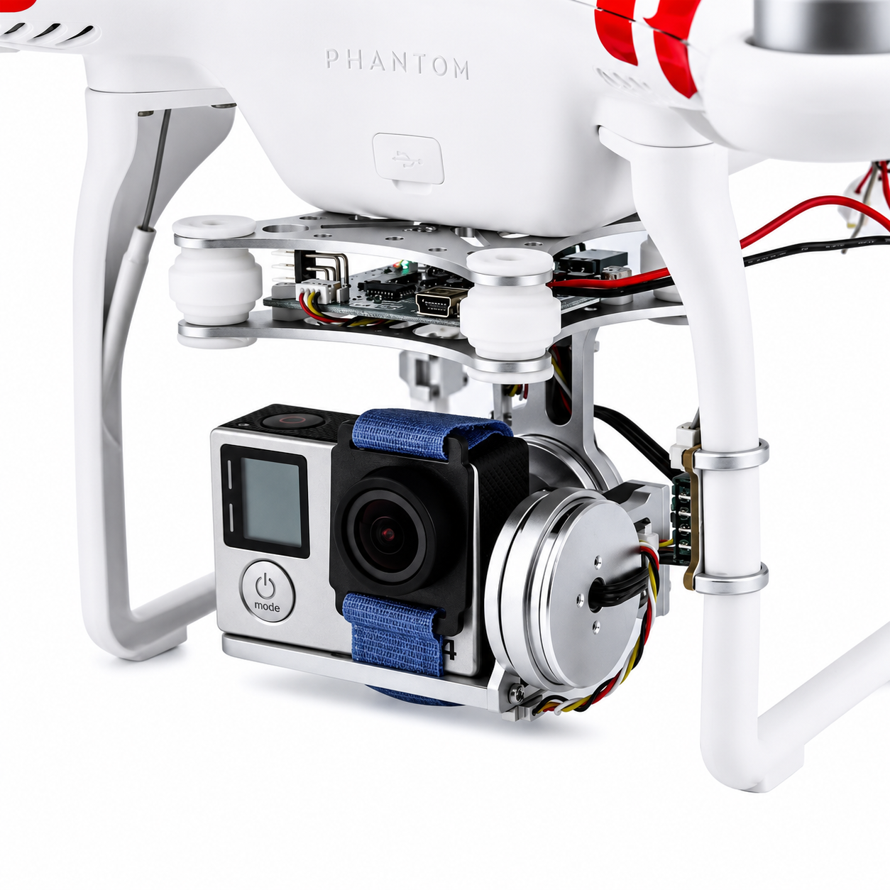 Installed Two Axis FPV Camera Gimbal on F450 F550 Drone Frame