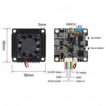 AKK Ultra Long Range All Channels Version 3W 4.9-5.8G Low Band 80CH VTX