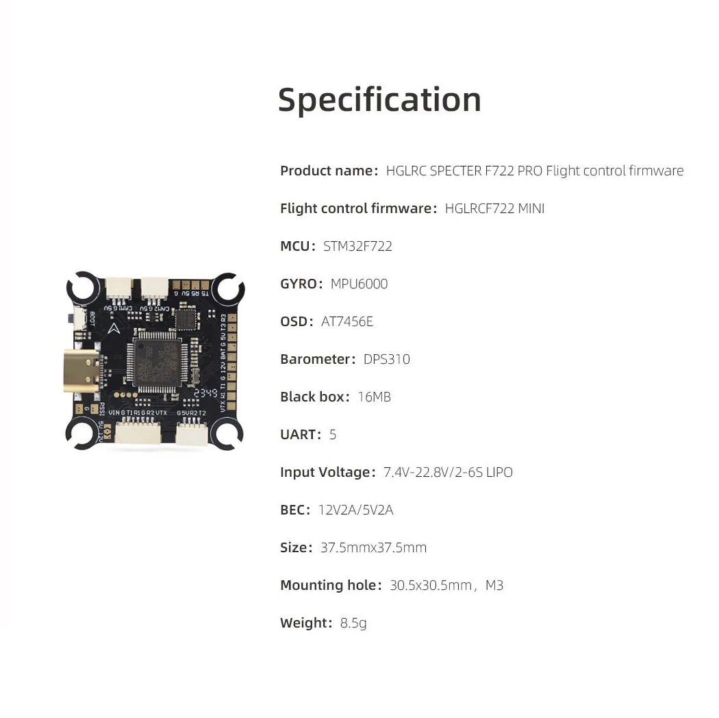 HGLRC SPECTER F722 Pro Flight Controller