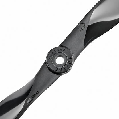 Close-up of Vortex 10x10E Glass Fiber Nylon Drone Propeller