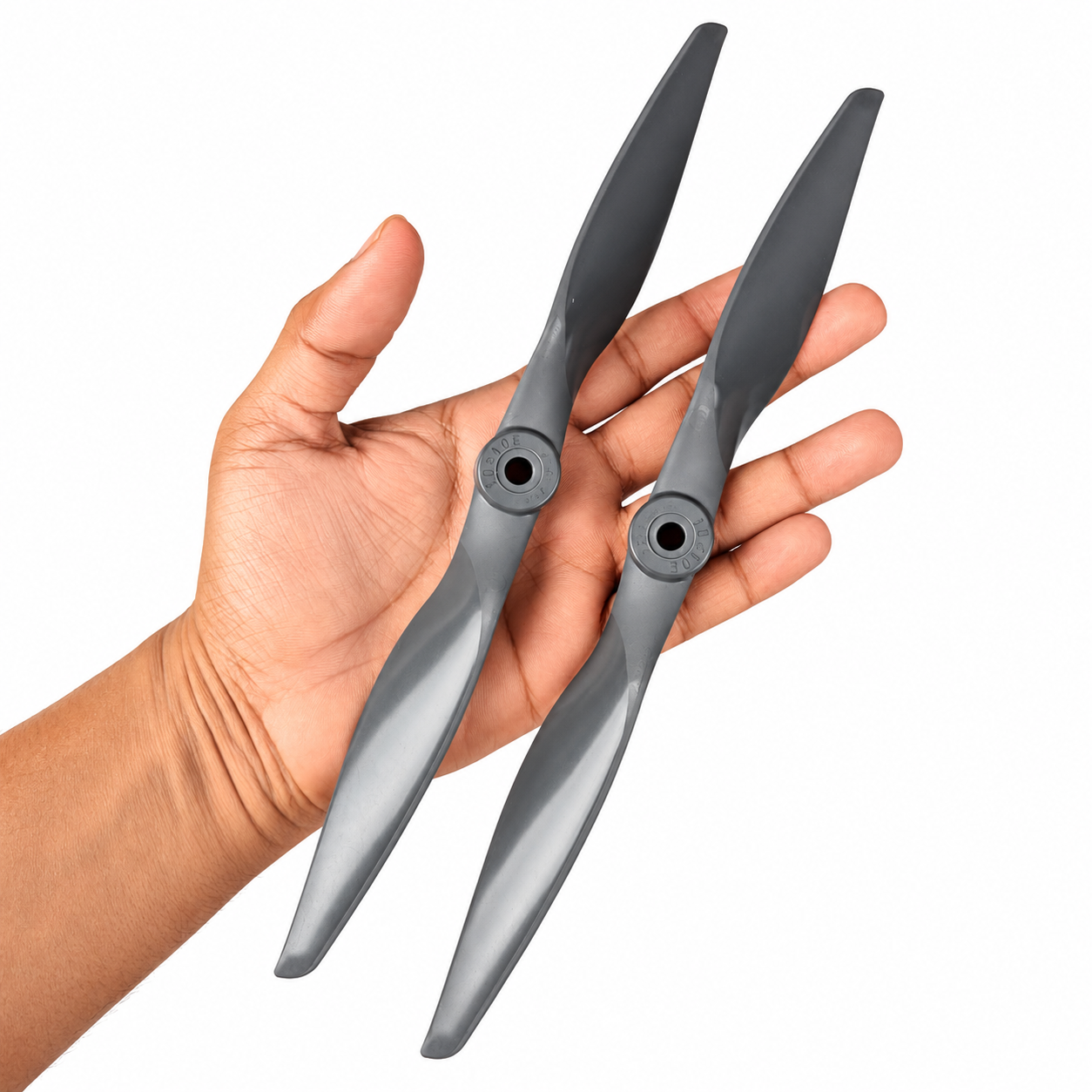 Vortex 10x10E Glass Fiber Nylon Propeller held in hand