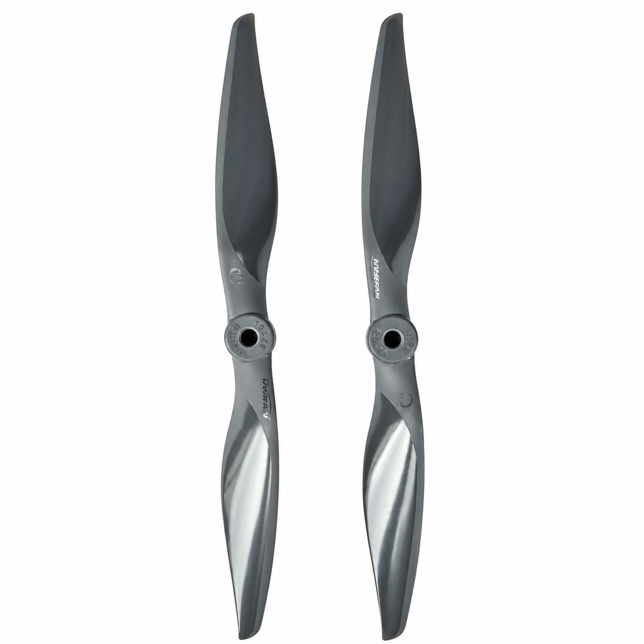 Vortex 10×7E glass fiber nylon propeller set with 1CW and 1CCW blades for UAV, RC aircraft, and heavy-lift drones.